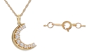 Macy's Cultured Freshwater Pearl Crescent Moon (2-1/2-3mm) 18" Pendant Necklace in 14k Gold-Plated Sterling Silver